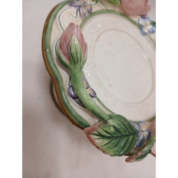 Fitz and Floyd Classics Candle Holder Garden Rhapsody Collection Pedestal 1999 - Picture 8 of 16